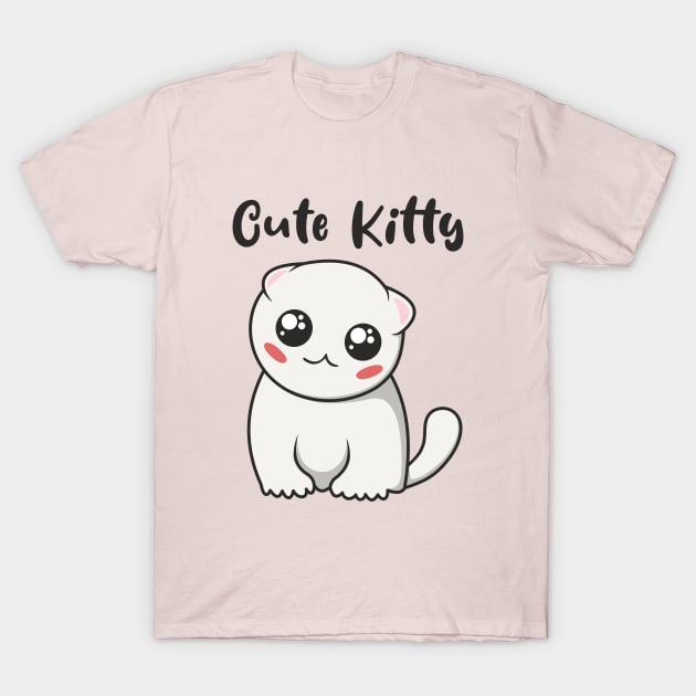 Cute Kitty T-Shirt by AjiartD